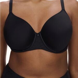 Chantelle Black Ultra Comfort Full Coverage Bra 34FF Smooth Support NWT